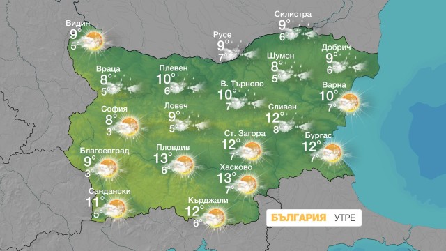 Снимка: Ще вали в почти цялата страна