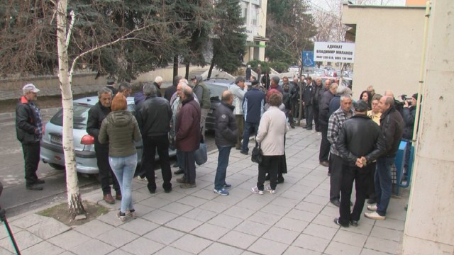 Снимка: Строителни работници протестираха за неизплатени заплати в Кюстендил