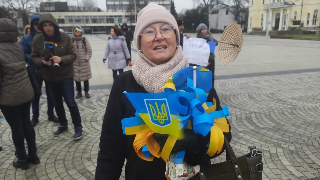 Снимка: Протест срещу войната в Украйна на площад 