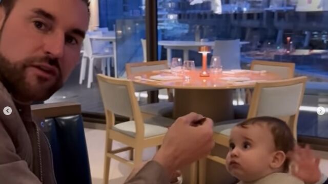 Снимка: Сладкият момент, когато детето на Филип Плейн опитва сладолед за първи път