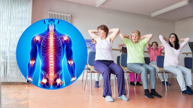 Снимка: Лесни упражнения за възрастни хора на стол