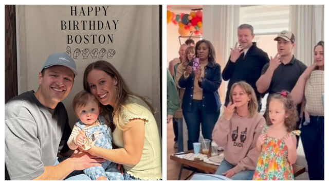 Снимка: Рожден ден с езика на жестовете – как поздравиха момче, което не чува (СНИМКИ)