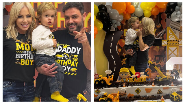 Снимка: Камелия празнува: Баян на 3 годинки с багери, кранове и 1-метрова торта (СНИМКИ)