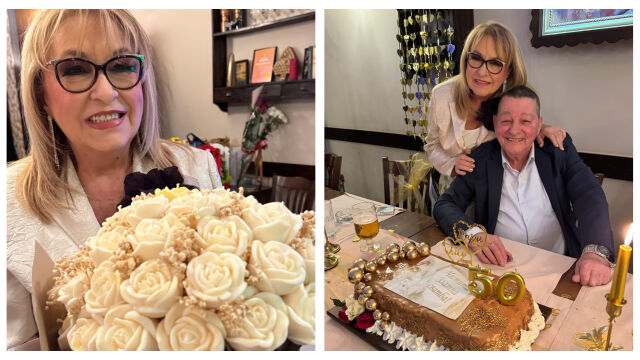 Снимка: 50 години заедно! Маргарита Хранова отпразнува златна сватба с мъжа на живота си (СНИМКИ)