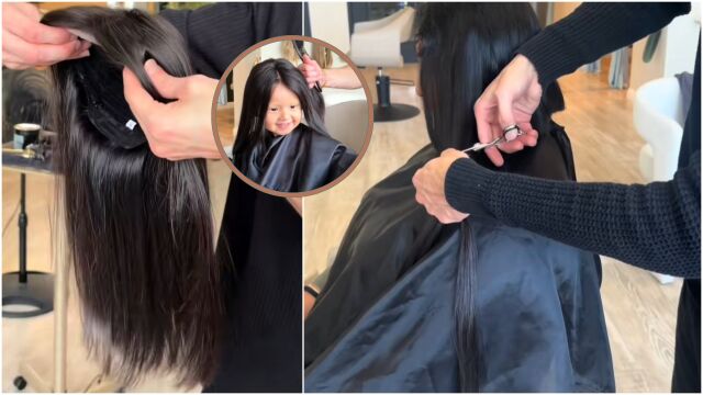 Снимка: Майка реже 35 сантиметра от косата си за 3-годишната си дъщеря (ВИДЕО)