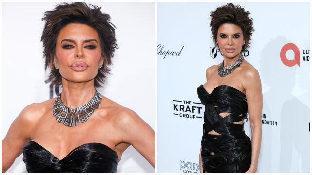 Снимка: Актриса се появи с рокля от 11 кг коса. Тя ли е най-странната на партито на Елтън Джон? (СНИМКИ)