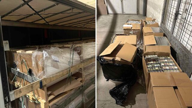 Снимка: Задържаха над 800 000 къса контрабандни цигари на ГКПП - „Лесово“