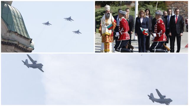 Щурмови самолети, изтребители F-16 и бойни хеликоптери летяха днес над София