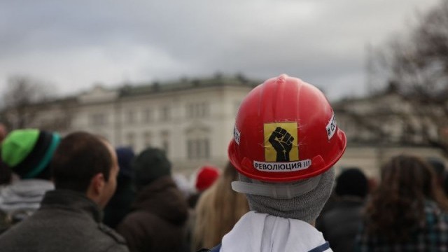 Снимка: Протестно шествие на студентите от ВТУ