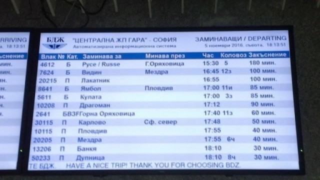 Снимка: Повреда на контактната мрежа забави влаковете от София 