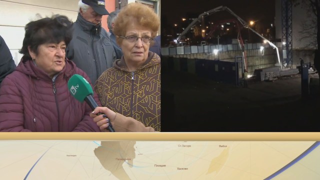Снимка: Протест срещу небостъргач в „Лозенец”: Жители се оплакват от непоносим шум от строежа