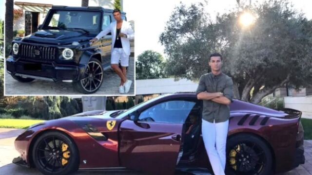 Снимка: Кристиано Роналдо: Не си броя колите, около 40 са (СНИМКИ)