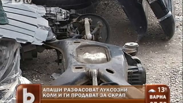 Снимка: Апаши разфасоват луксозни коли и ги продават за скрап