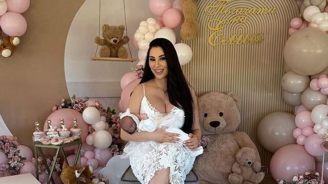 Снимка: Погача за дъщеричката на Тодор Неделев и Анита Терзийска (Галерия)