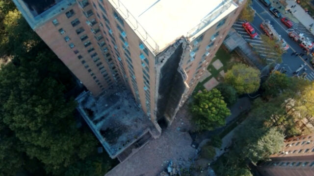 Част от 20-етажна жилищна сграда в Ню Йорк се срути (ВИДЕО)