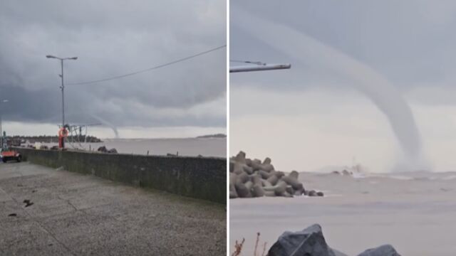 Снимка: Водно торнадо се изви до Царево (ВИДЕО)