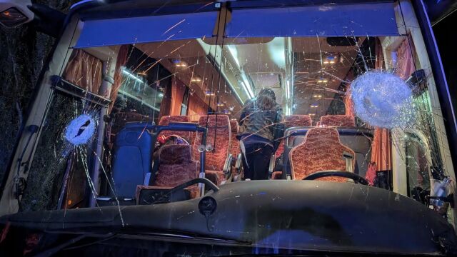 Снимка: Фенове убиха шофьора на противниците с тухла