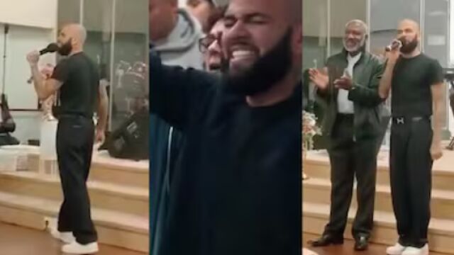 Снимка: Дани Алвеш стана проповедник в църква с тъмно минало (ВИДЕО)