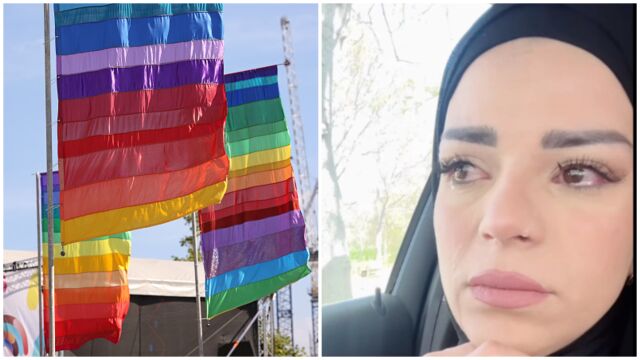 Снимка: Жена, избягала в Европа от война, се завръща в Сирия заради ЛГБТ+ знамената в училищата на децата ѝ (ВИДЕО)