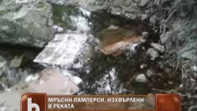Снимка: Мръсни памперси в реката