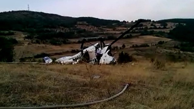 Снимка: Хеликоптер падна в Кърджалийско (ВИДЕО)
