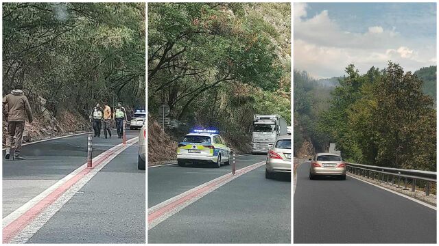 Пожар в Кресненското дефиле затруднява движението 