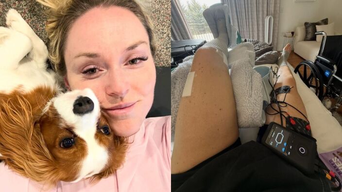 Тренировки и четиринога подкрепа: Линдзи няма спирка! (ВИДЕО)