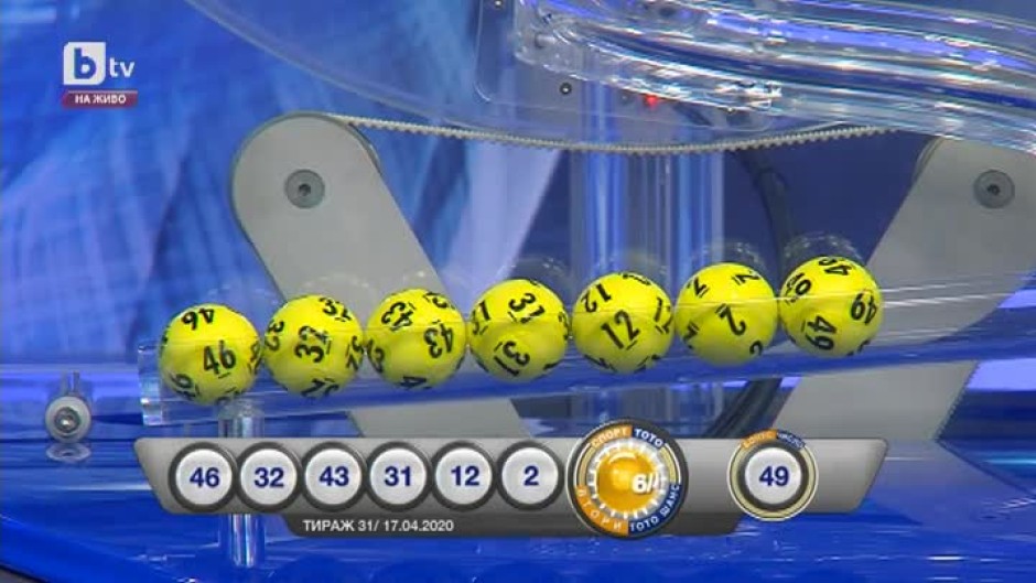 Теглене на игрите "6/49" и "Втори ТОТО шанс" на Спорт ТОТО - 17.04.2020
