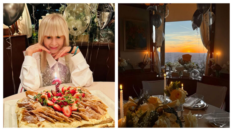 Лили Иванова отпразнува рождения си ден – в загадъчна компания и с ягодова торта