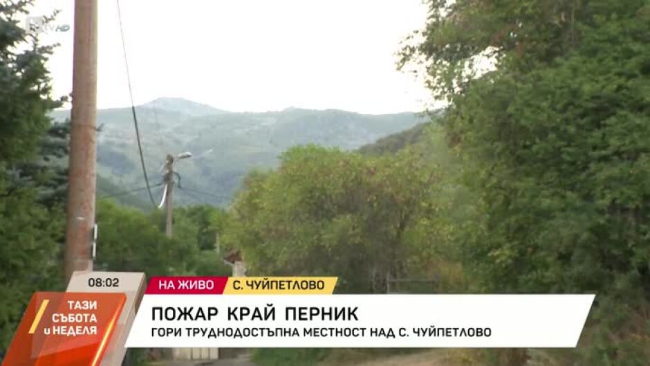 Пожарът над село Чуйпетлово е овладян