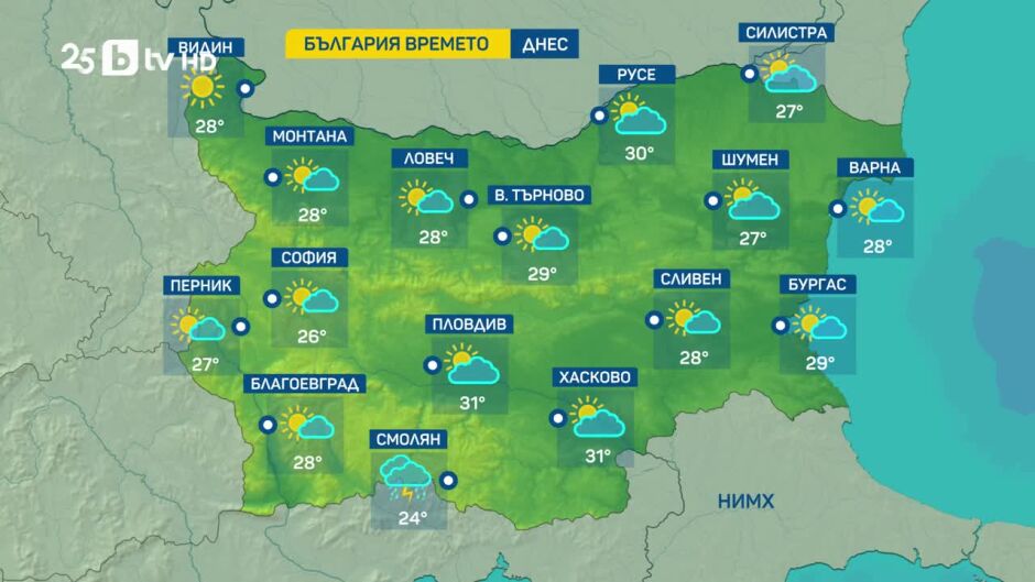 Времето - Сутрешна емисия - 23.08.2025	