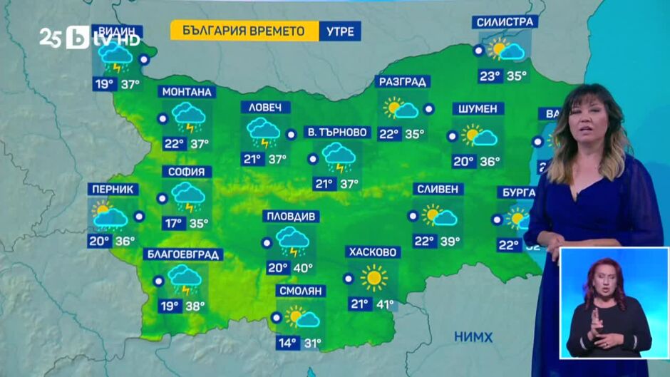 Времето - Централна емисия - 22.07.2025	