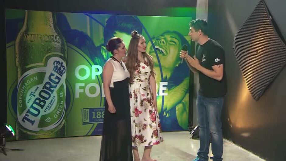 С Яна и Кристина от Tuborg stage