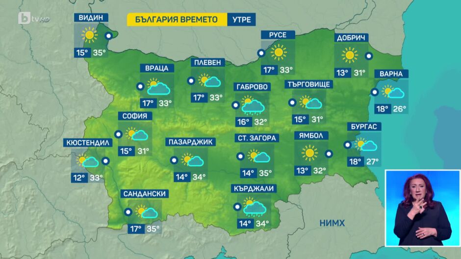 Времето - Централна емисия - 17.06.2025	