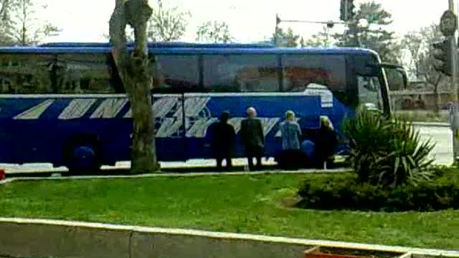 Неправилно паркиране на автобус за престой
