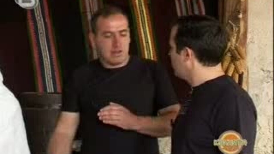 Яре под чуруп с качамак и Рибена чорба