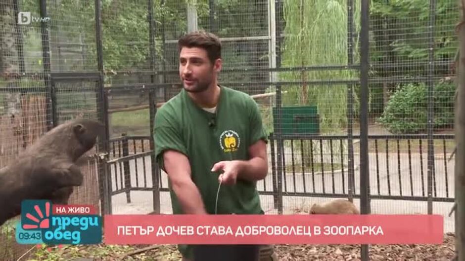 Петър Дочев е доброволец в Зоопарка