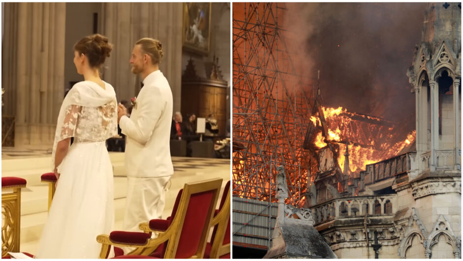 Историческо „Да“: първата сватба в Нотр Дам от почти 30 години насам (СНИМКИ)