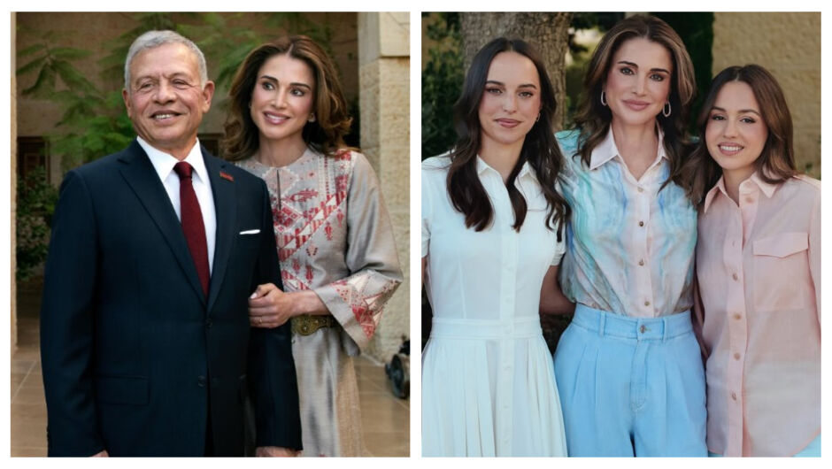 Кралица Рания и празничната снимка на йорданското кралско семейство 