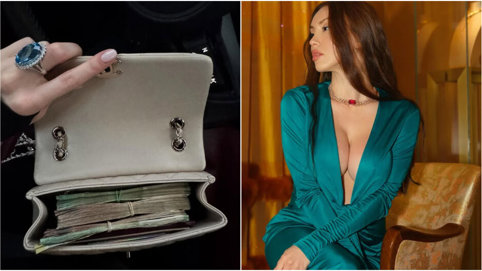 В чантата на Санта Китана от "Ергенът 5": Пачки кеш и луксозен пръстен, който спира дъха! (ВИДЕО)