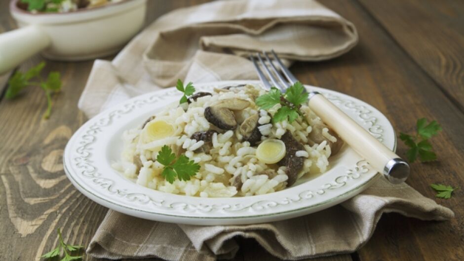 Постни рецепти на деня - 27 ноември: Ориз с праз и гъби 