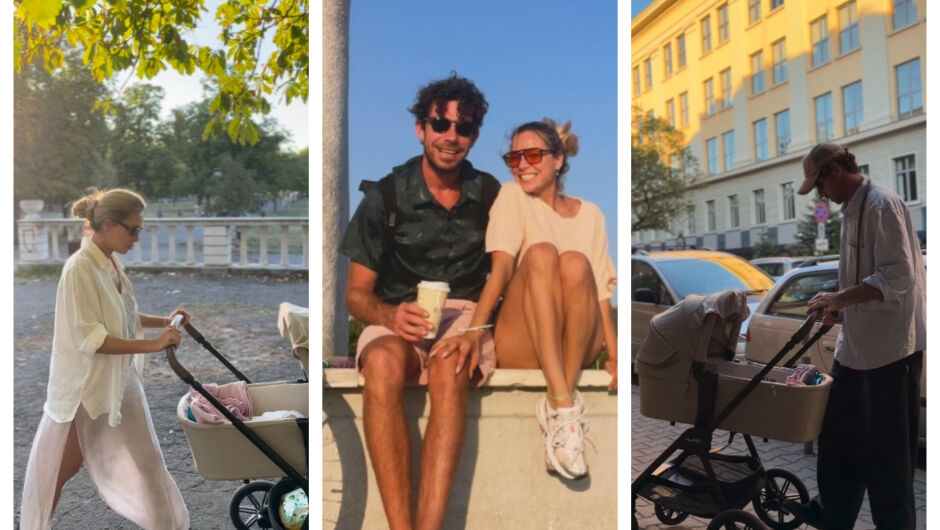 Рая Пеева и Явор Бахаров на първа разходка с бебе Леа (СНИМКИ)