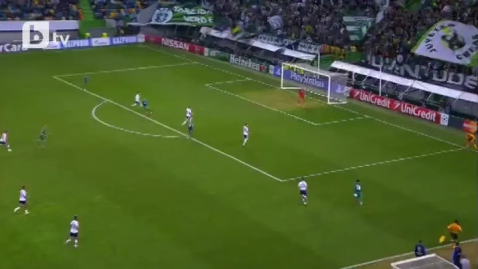 Спортинг води вече с 3:1 срещу Шалке (ВИДЕО)