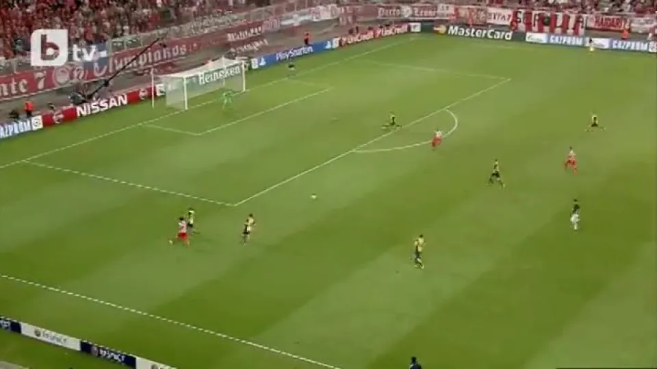 Олимпиакос 2:0 Атлетико Мадрид след гол на Афелай (ВИДЕО)