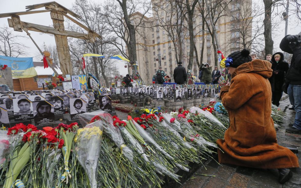 Сълзи на Площада на независимостта в Киев