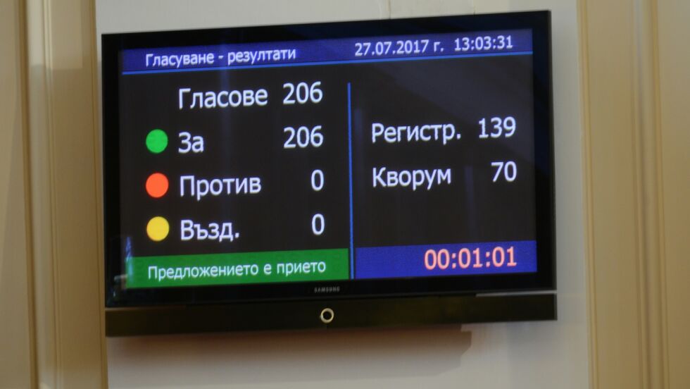 Парламентът прие декларация за договора с Македония
