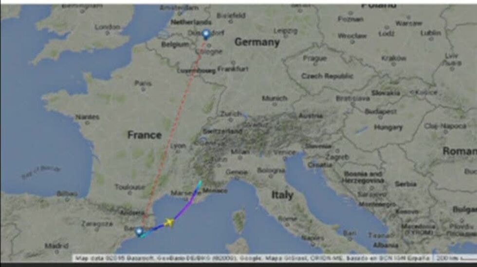 Маршрутът на самолета на Germanwings – от излитането до катастрофата (ВИДЕО)