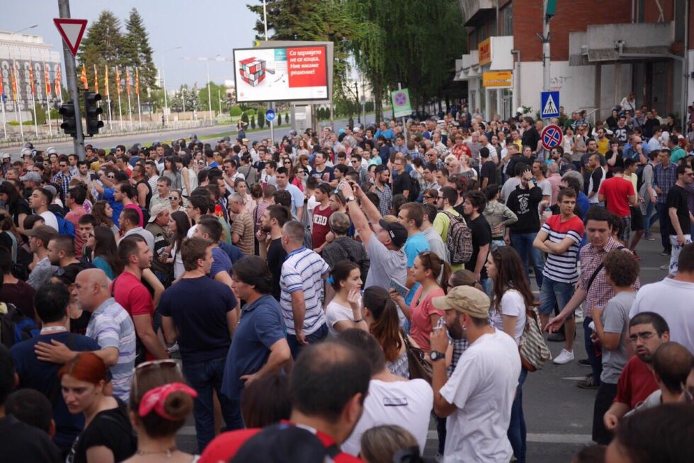 Четвърта вечер на протести в Македония