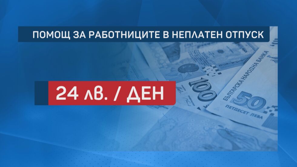 От 30 ноември работниците в неплатен отпуск могат да кандидатстват за помощ