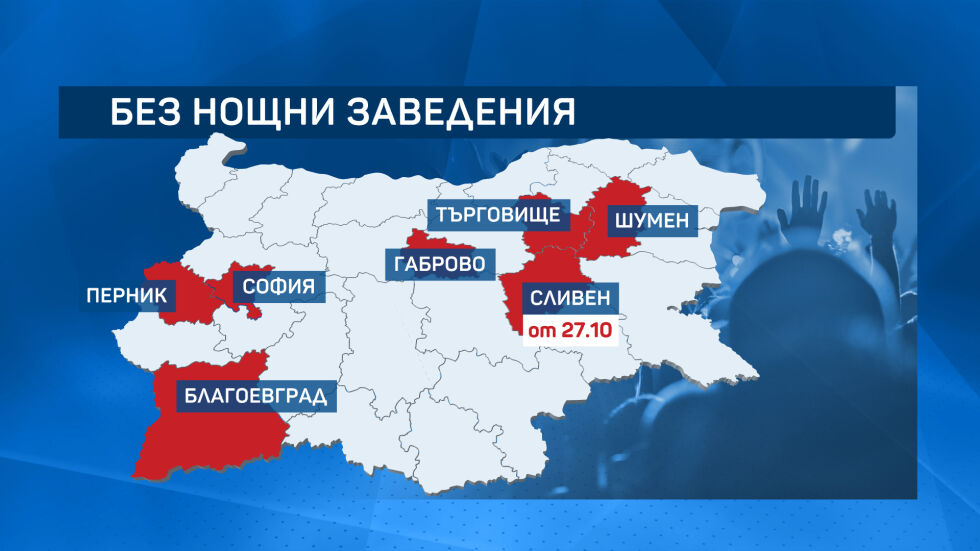Без дискотеки: Областите с над 120 заразени на 100 000 спряха нощните купони